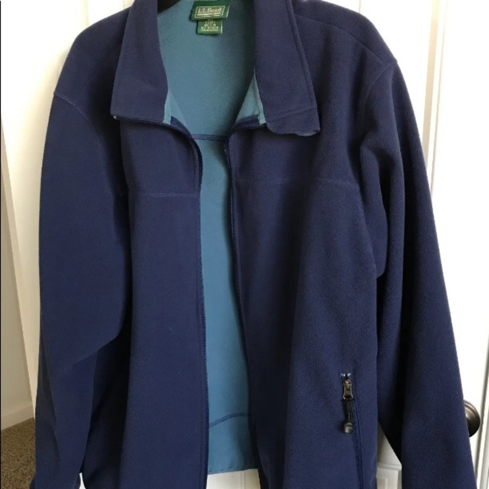 L.L. Bean Polartec Fleece Jacket, XL, Royal Blue